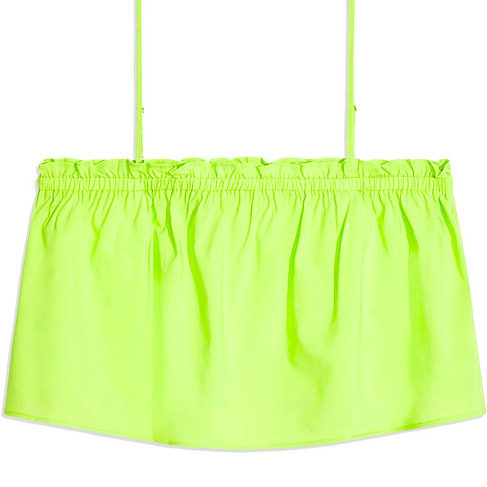 We Wore What shirt ruffle cami crop top size medium